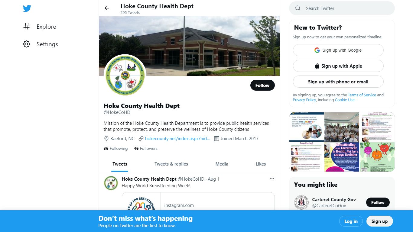 Hoke County Health Dept (@HokeCoHD) | Twitter