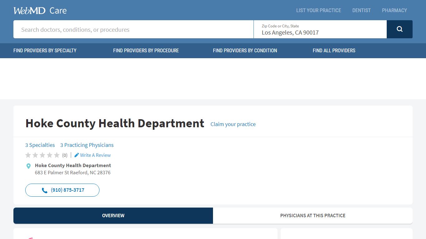 Hoke County Health Department in Raeford, NC - WebMD