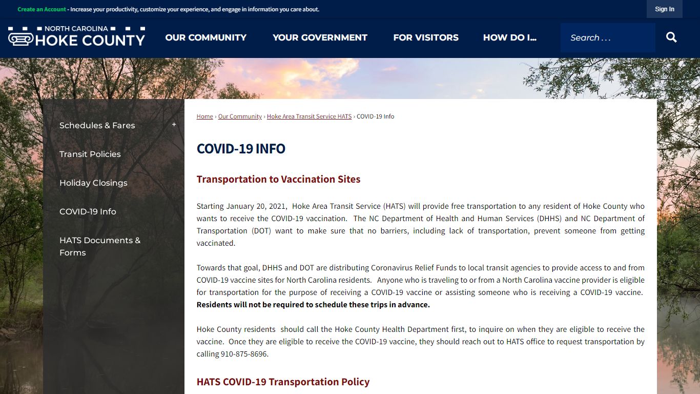 COVID-19 Info | Hoke County, NC - Official Website