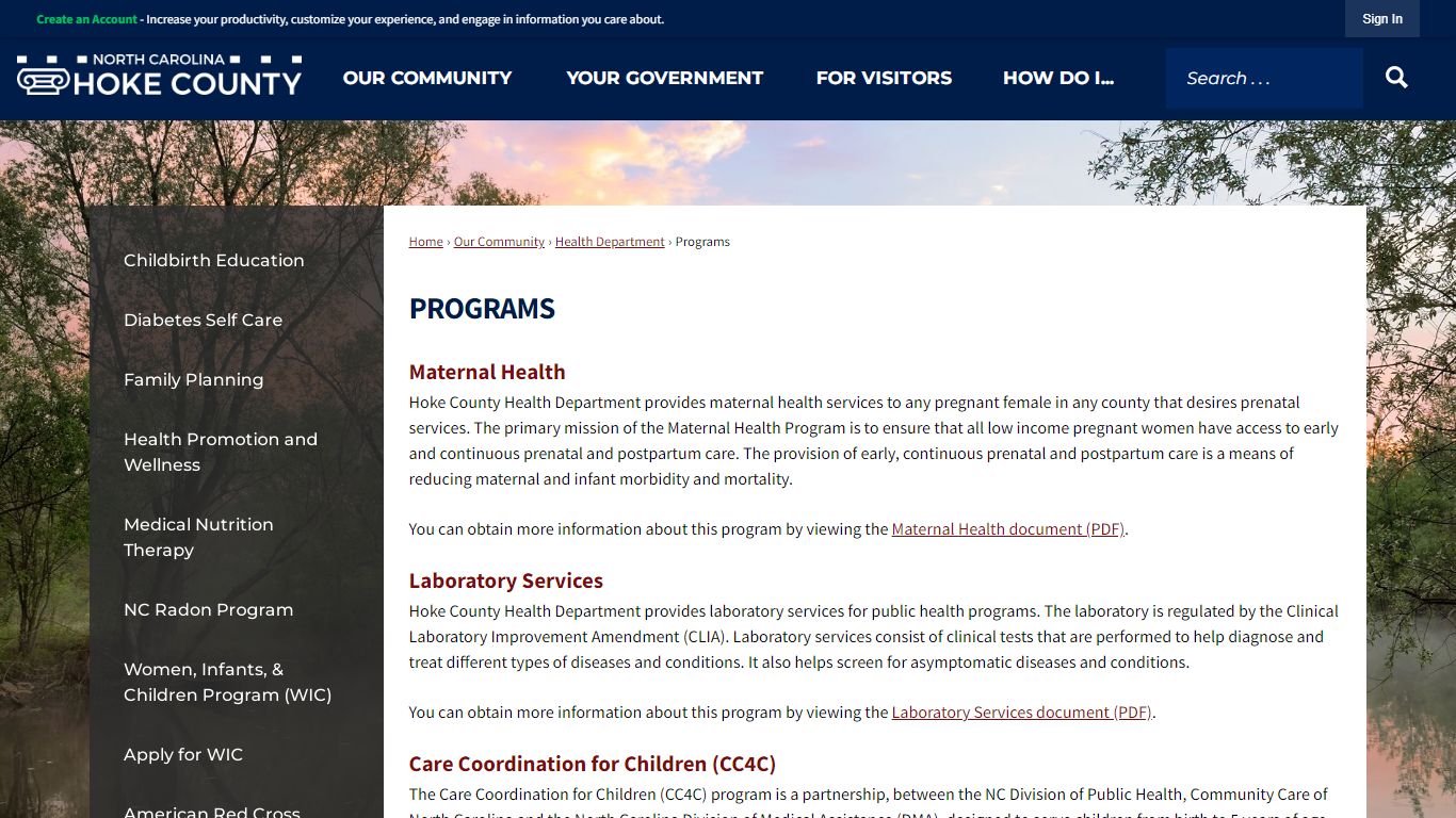 Programs | Hoke County, NC - Official Website